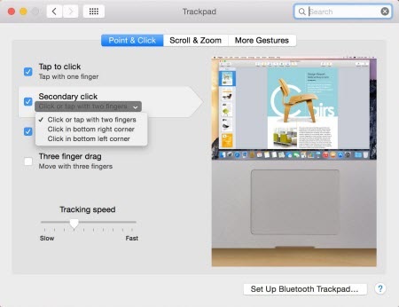 Làm chủ thao tác cử chỉ trên Mouse Magic và Trackpad Magic - 4 Tra cứu các định nghĩa trên một trackpad