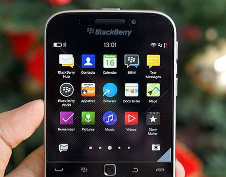 Giao diện sử dụng quen thuộc của Blackberry