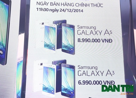 Samsung bắt đầu bán smartphone vỏ kim loại Galaxy A tại Việt Nam - 2 Giá bán Galaxy A được công bố trong đêm giới thiệu tại Việt Nam