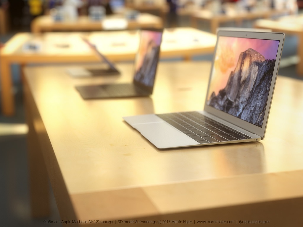Macbook 12 inch mới giống mẫu concept của Martin Hajek đến lạ thường - 2 Bản concept có 3 màu sắc là vàng, bạc và xám