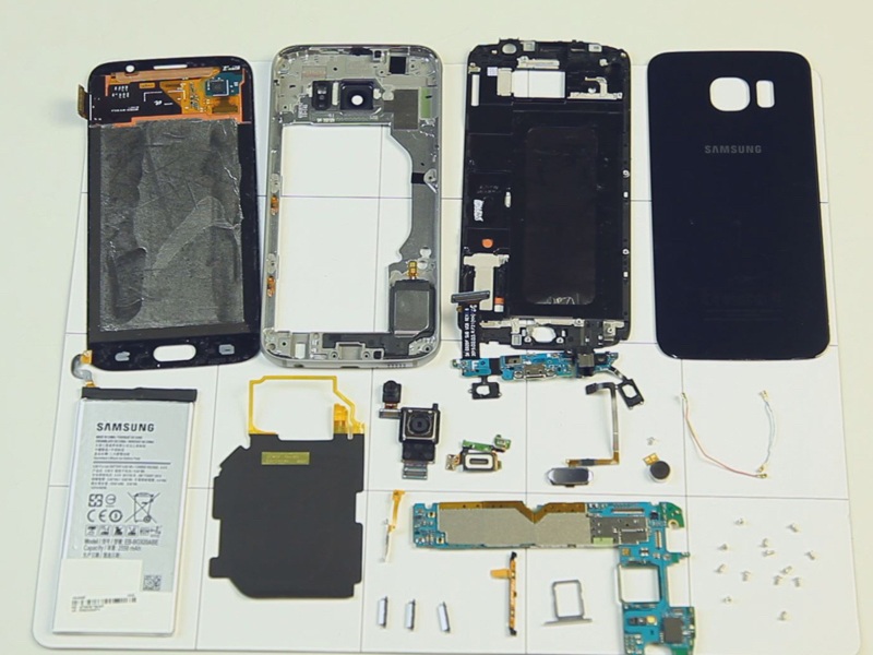 “Mổ xẻ” bên trong Samsung Galaxy S6 - 20 Toàn bộ linh kiện để cấu tạo chiếc Galaxy S6.
