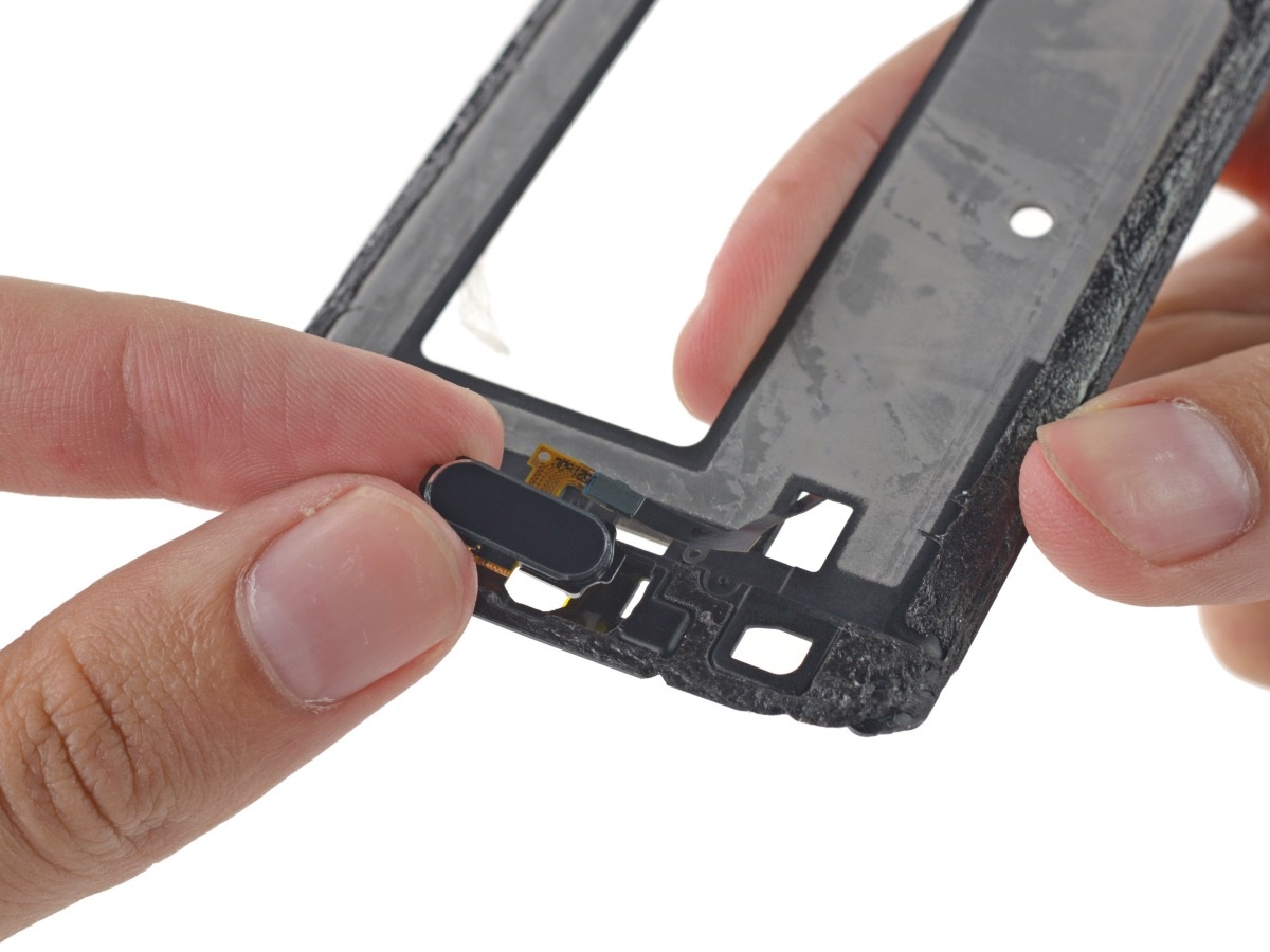 Phím home của Galaxy S6 Edge có cảm biến vân tay