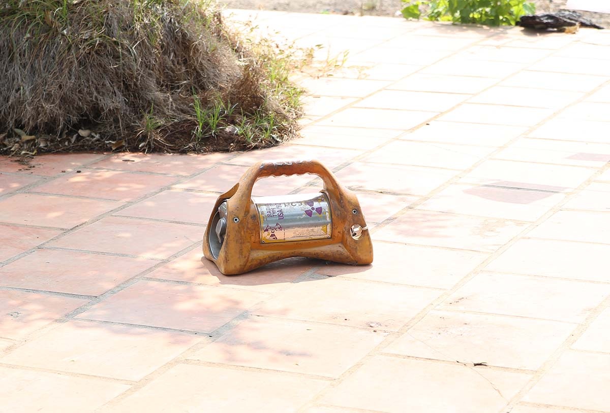 Radioactive equipment is isolated