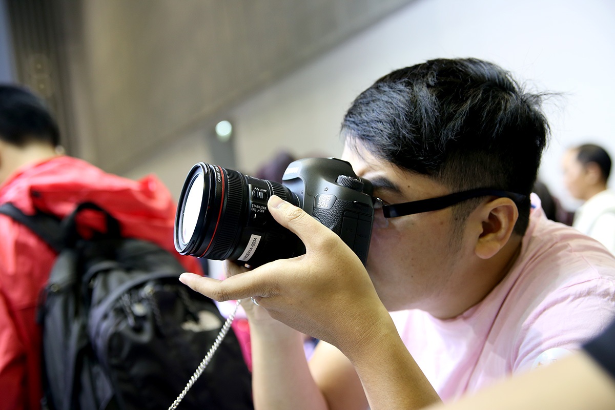 Gian hàng Canon có lượng khách ổn định và đông nhất tại triển lãm năm nay
