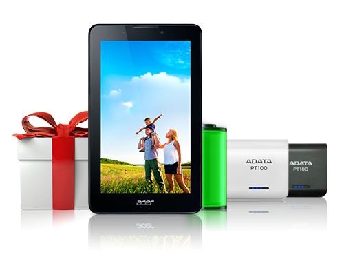 Tặng pin dự phòng khi mua Acer Iconia Tab 7 A1-713 - 1 Khách hàng sẽ được tặng
pin dự phòng chính hãng Adata khi mua Acer Iconia Tab 7 A1-713