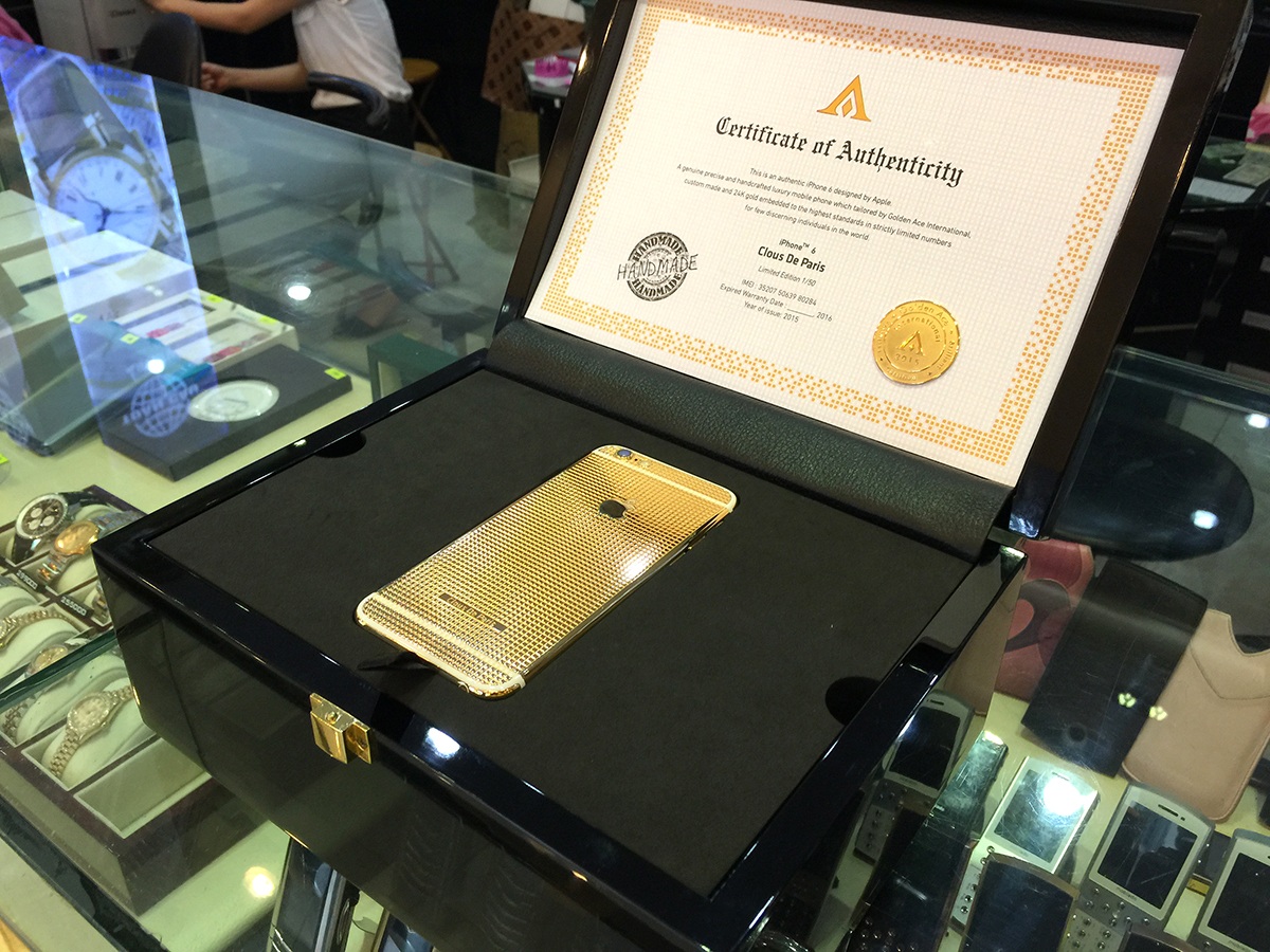 Cận cảnh iPhone 6 phiên bản chế tác vàng Clous de Paris - 1 Cận cảnh iPhone 6 phiên bản chế tác vàng Clous de Paris