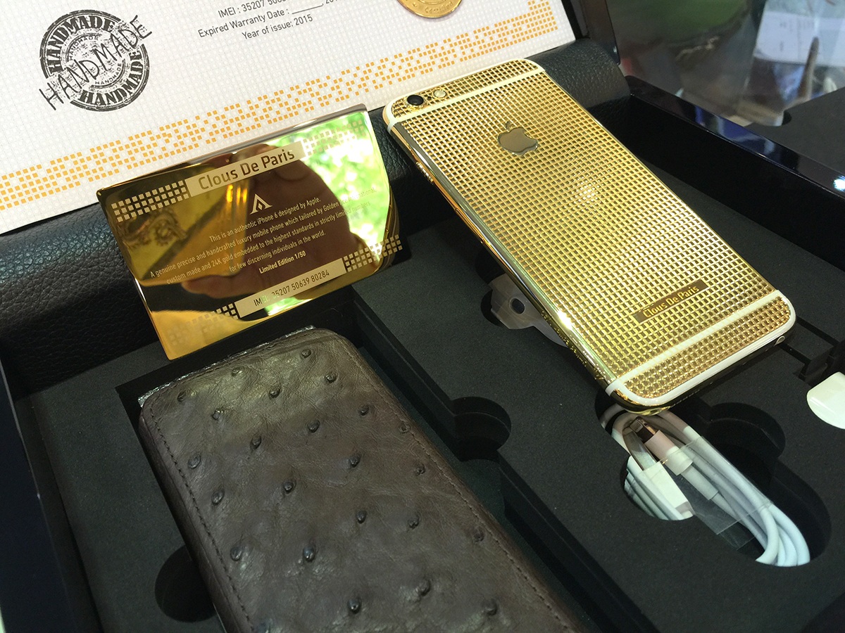 Cận cảnh iPhone 6 phiên bản chế tác vàng Clous de Paris - 5 Cận cảnh iPhone 6 phiên bản chế tác vàng Clous de Paris