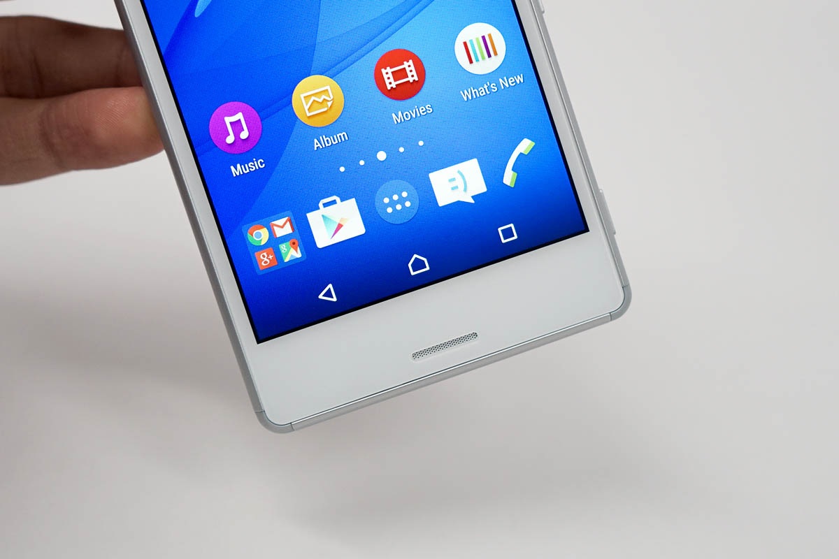 Đập hộp Xperia M4 Aqua chính hãng tại Việt Nam - 12 3 phím bấm điều hướng bên trong màn hình