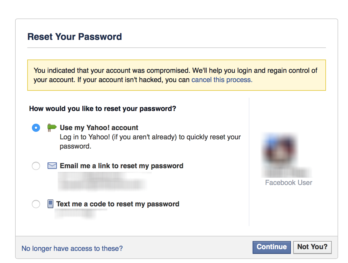 Thủ thuật lấy lại tài khoản Facebook bị hack một cách dễ dàng - 4 Chọn phương thức để Facebook có thể gửi mã kích hoạt cho bạn, thông qua email hay số điện thoại