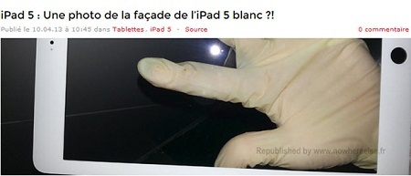 Bức ảnh rò rỉ được cho là của iPad 5