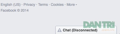 Người dùng than khó truy cập Facebook trên mạng Viettel - 1 Facebook Chat luôn trong tình trạng mất kết nối.