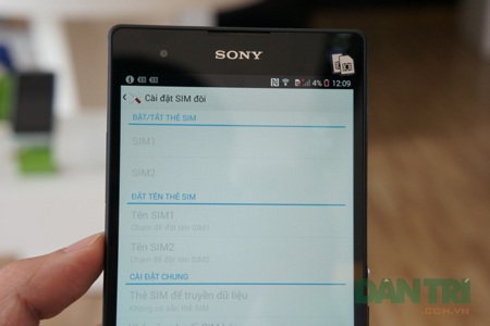 Phablet tầm trung của Sony bất ngờ bán sớm tại Việt Nam - 9 Trình cài đặt 2 SIM.