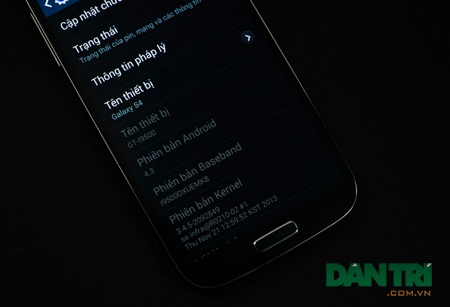 Đập hộp Galaxy S4 phiên bản đặc biệt tại Việt Nam - 11 Galaxy S4 phiên bản Black Edition đang sử dụng Android phiên bản 4.3.