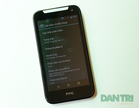Đập hộp smartphone phổ thông HTC Desire 310 - 12 Máy khởi chạy Android 4.2.2 (Jelly Bean).