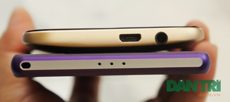 HTC One M8 vàng đọ dáng cùng Xperia Z2 tím - 5 Trên tay phóng viên