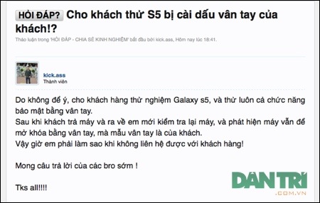 Khóc dở mếu dở vì khách hàng "phá" Galaxy S5 của cửa hàng - 2 Một thành viên đăng tải bài viết xong đã được sự hỗ trợ từ các thành viên.