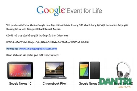 Cảnh báo Google thành "nạn nhân" của trang web lừa đảo - 1 Email lừa đảo bắt người dùng đăng nhập tài khoản vào một website khác không thuộc Google.