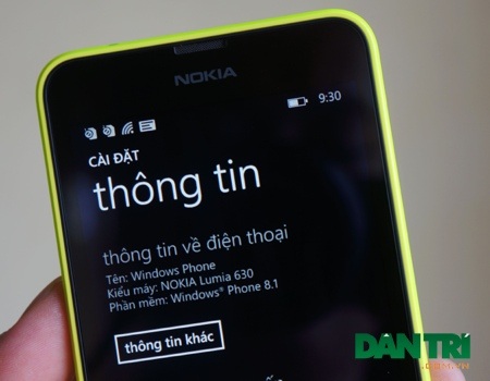 Đập hộp Lumia 630 màu vàng chanh chính hãng tại Việt Nam - 13 Máy chạy trên nền Windows Phone 8.1.