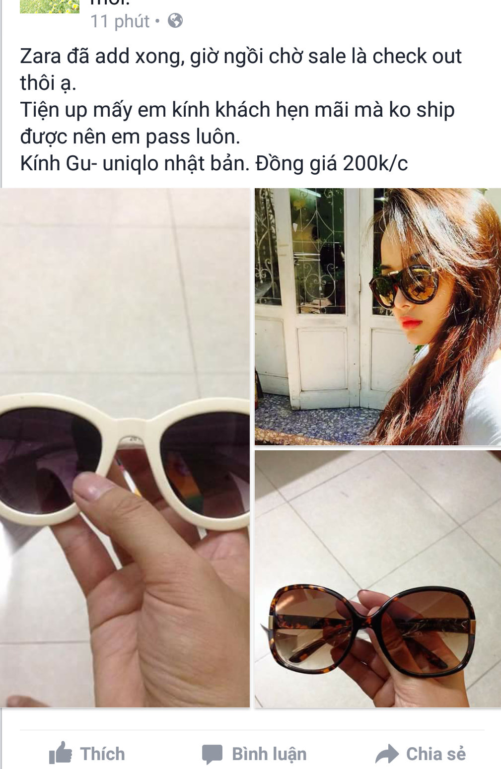 Bán hàng xách tay như... đi đánh trận - 1 Thông tin được cập nhật liên tục trên trang cá nhân của một người bán hàng online.