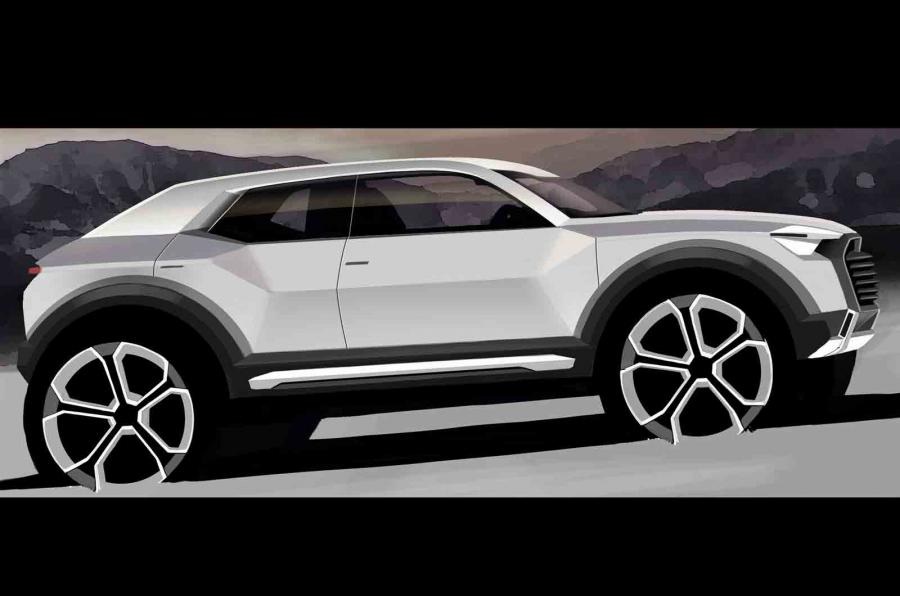 Audi Q1 sẽ đến tay khách hàng vào năm sau - 1 Phác thảo của Audi Q1