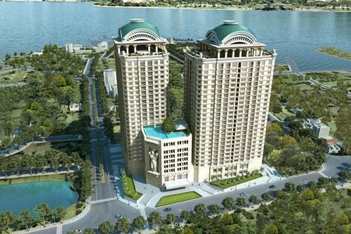 D’. LE ROI SOLEIL – công trình đẳng cấp bên Hồ Tây - 2 D’. Le Roi Soleil - Quảng An được xây dựng trên khu đất gần 10.000 m2 bên Hồ Tây với hai tòa tháp căn hộ cao 25 tầng, một tòa tháp dịch vụ 8 tầng và 6 tầng hầm đáp ứng toàn diện nhu cầu của cư dân.