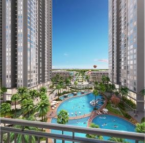 Lý giải cơn sốt tòa căn hộ “đại phát” Vinhomes Gardenia - 2 Tầm nhìn tuyệt đẹp ra bể bơi ngoài trời từ căn hộ A3 The Arcadia – Vinhomes Gardenia.