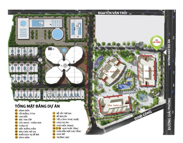 Theo quy hoạch tổng thể, Imperial Plaza sẽ có 3 mặt giáp đường lớn