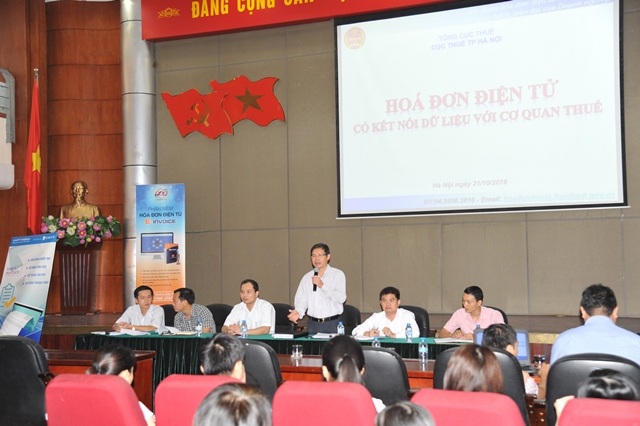 Tăng cường triển khai hoá đơn điện tử tại các doanh nghiệp thuộc Cục Thuế Thành phố Hà Nội - 1 Công ty Thái Sơn tham gia tập huấn về hóa đơn điện tử cho cán bộ công chức của các Chi Cục Thuế trên địa bàn Hà Nội.