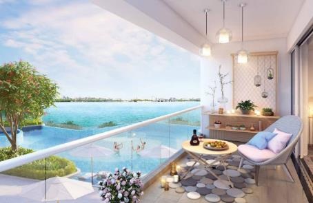 Không gian sống xanh dương: đẳng cấp của cái đẹp - 4 Các căn hộ hướng hồ tại Vinhomes Skylake sở hữu ban công kính đặc biệt rộng rãi với diện tích lên tới 7m2.
