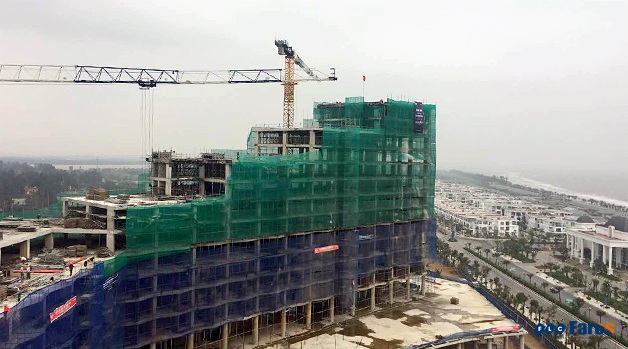 Cất nóc Khách sạn FLC Grand Hotel Sầm Sơn - 3 Với tiến độ thi công như hiện nay, FLC Grand Hotel sẽ khánh thành vào 30/4