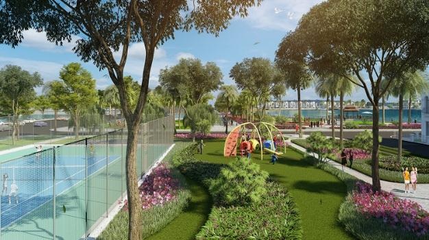 Tinh hoa kiến trúc Ý tại Vinhomes Riverside - The Harmony - 3 Tiểu khu Tulip kế cận nhiều nhất các sân chơi thể thao ngoài trời và công viên cây xanh