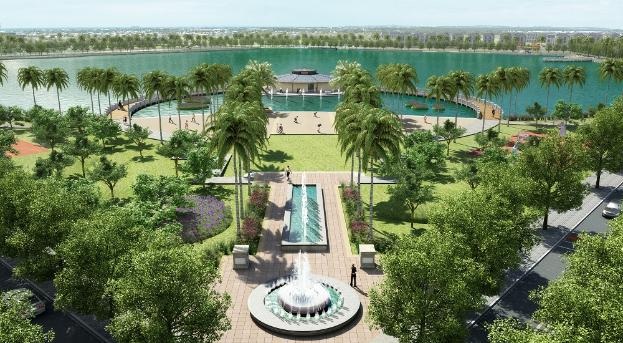 Phối cảnh không gian xanh tại Vinhomes Riverside – The Harmony