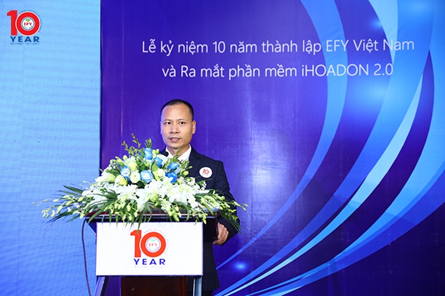 iHOADON: Phần mềm quản lý hóa đơn điện tử có khả năng xuất 500 hóa đơn/phút - 1 Lễ kỷ niệm 10 năm thành lập và ra mắt phần mềm iHOADON của EFY Việt Nam. Thực hiện tổ chức bởi Vietwind Event.