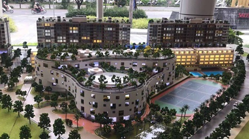 VAS ký kết phát triển hai cơ sở mới tại quận 2 và quận 7 - 2 Mô hình thực tế Sala Mega Campus do công ty Nhà Dân thiết kế kiến trúc và nội thất.