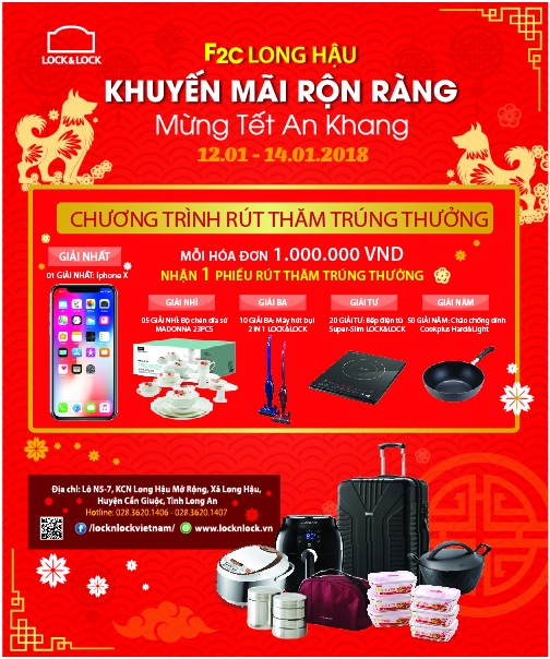 Mừng Tết 2018 LOCK&LOCK F2C Long Hậu giảm giá đến 50% - 2