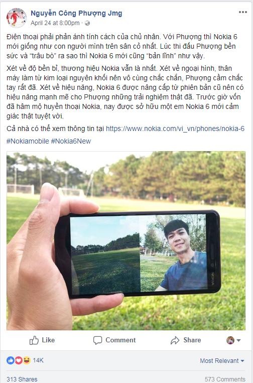 Nokia 6 mới ấn tượng mạnh mẽ với đội tuyển U23 Việt Nam - 2 Nokia 6 mới ấn tượng mạnh mẽ với đội tuyển U23 Việt Nam - 2