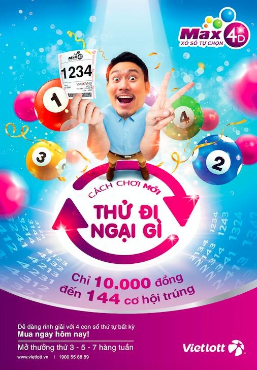 Đến 144 cơ hội trúng giải, cách chơi “Tổ hợp” mới tăng sức hút xổ số tự chọn Max 4D - 2 Cách chơi mới “Tổ hợp” của Max 4D tăng cơ hội trúng thưởng lên đến 144 lần