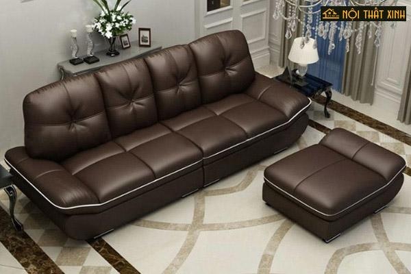 Loạt ảnh ghế sofa cho phòng khách chung cư nhỏ xinh cực đẹp - 4 Ghế sofa cho chung cư với diện tích nhỏ rất được ưa chuộng khi kết hợp bộ văng với 1 chiếc đôn to thiết kế gọn nhẹ, dễ dàng di chuyển