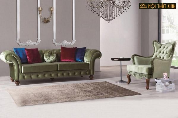 Loạt ảnh ghế sofa cho phòng khách chung cư nhỏ xinh cực đẹp - 5 Tận dụng trọn vẹn sức hút hấp dẫn từ cảm hứng sofa tân cổ điển nhỏ gọn, thiết kế độc đáo theo form dáng xu hướng hoàn toàn mới cho phòng khách chung cư nhỏ