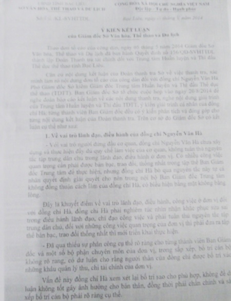 Giám đốc Sở VH-TT&DL “nhẹ tay” với sai phạm “người nhà” ? - 2