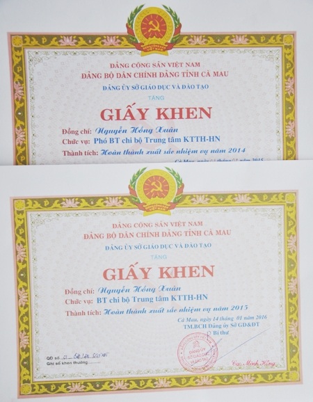 Ông xuân đưa ra chứng cứ khẳng định, năm 2015, Chi bộ Đảng do ông quản lý được công nhận “trong sạch vững mạnh” và bản thân ông hoàn thành xuất sắc nhiệm vụ, chứ không như những gì ông Linh nói là mất đoàn kết nội bộ.