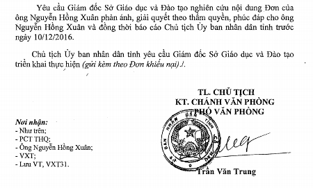 Bị giáng chức không lý do, Phó giám đốc trung tâm Hướng nghiệp “kêu cứu” ! - 6 Công văn của UBND tỉnh Cà Mau chỉ đạo Sở GD-ĐT làm rõ vụ việc của ông Xuân.\