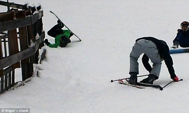 Loạng choạng hay té ngã là điều không tránh khỏi với người lần đầu tiên dùng ván trượt.