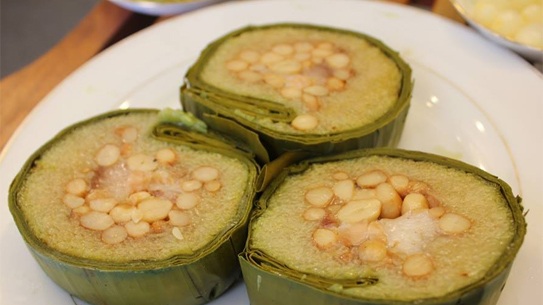 Muôn kiểu biến tấu độc lạ của bánh chưng truyền thống ngày Tết - 3 Bánh chưng chay có nhân khá đa dạng