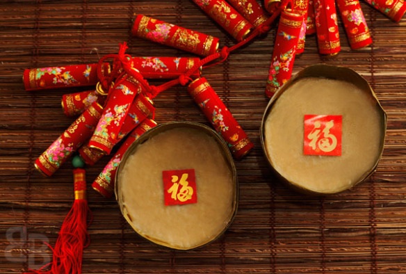 Bánh nian gao với hình chữ Phúc