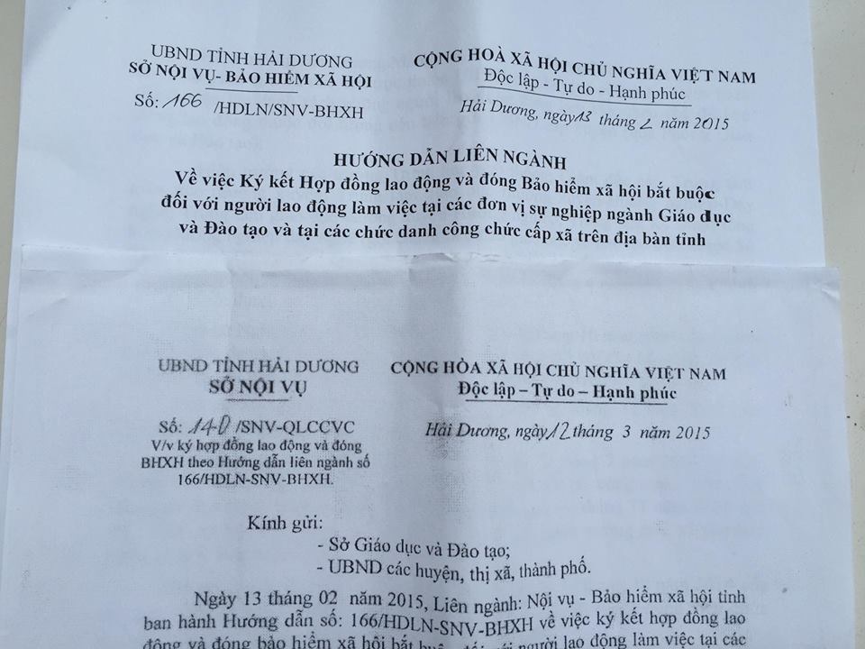 Vụ áp dụng sai văn bản, người lao động “lĩnh đủ” - 2 Sau khi nhận thấy Hướng dẫn 166 chưa đảm bảo quyền lợi của người lao động, Sở Nội vụ tỉnh Hải Dương đã ra thêm văn bản số 140 để giải quyết vấn đề này.