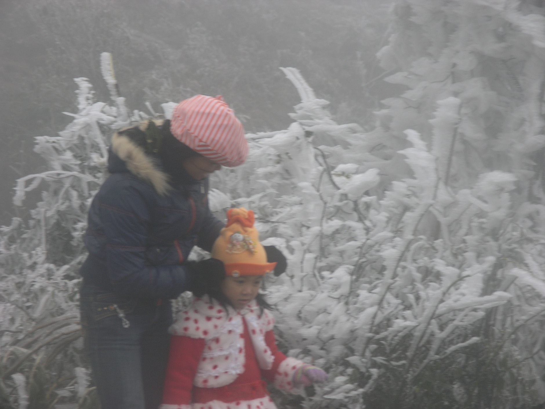 Băng tuyết vẫn phủ trắng nhiều khu vực tại thị trấn Sapa.