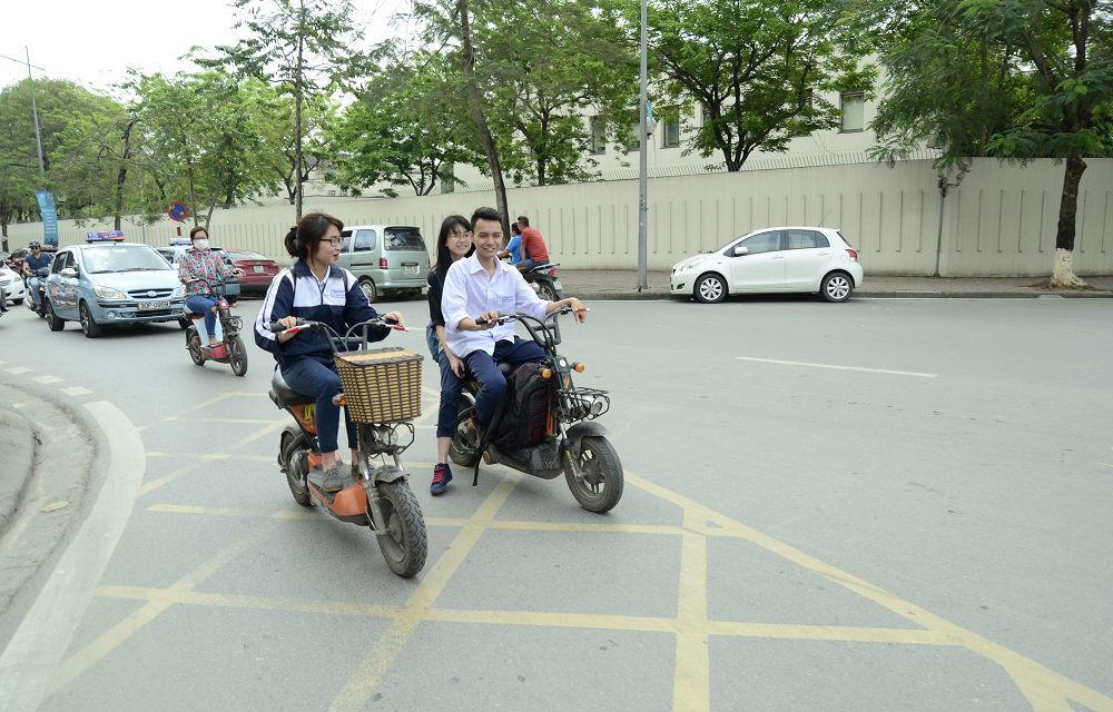 Xe đạp điện đang được sử dụng
phổ biến tại nhiều trường học trên cả nước. 