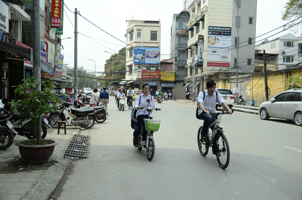 Xe đạp điện đang được sử dụng
phổ biến tại nhiều trường học trên cả nước. 