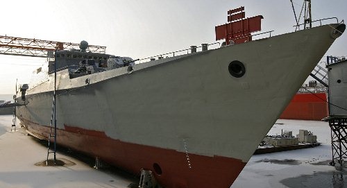 Nga hoàn tất 2 tàu khu trục hiện đại cho Việt Nam - 1 Việc đóng tàu đã hoàn tất,
thời gian tới sẽ lắp đặt vũ khí. Ảnh Sputnik